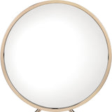 16" Round Metal Framed Freestanding Mirror