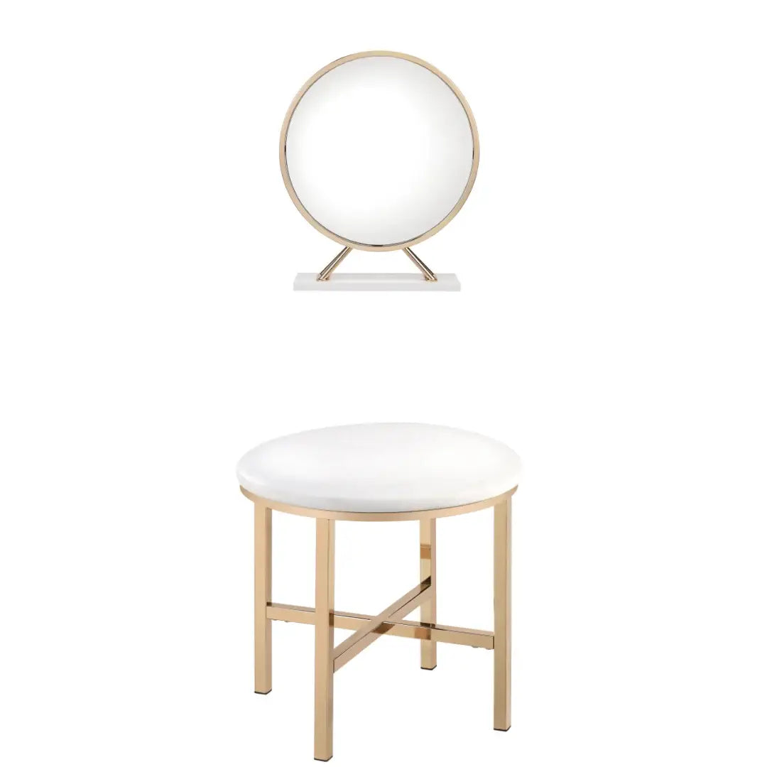 16" Round Makeup Shaving Tabletop Mirror - Homeroots - Flyclothing LLC