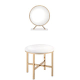 16" Round Metal Framed Freestanding Mirror