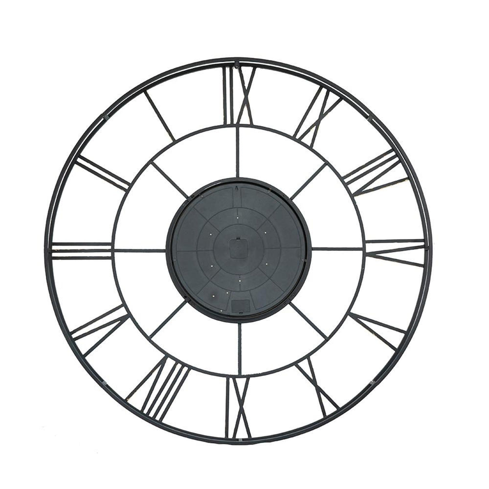 56" Circle Copper Metal and Glass Analog Exposed Gear Wall Clock - Homeroots - Flyclothing LLC
