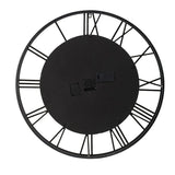 28" Circle Copper Metal and Glass Analog Exposed Gear Wall Clock - Homeroots - Flyclothing LLC