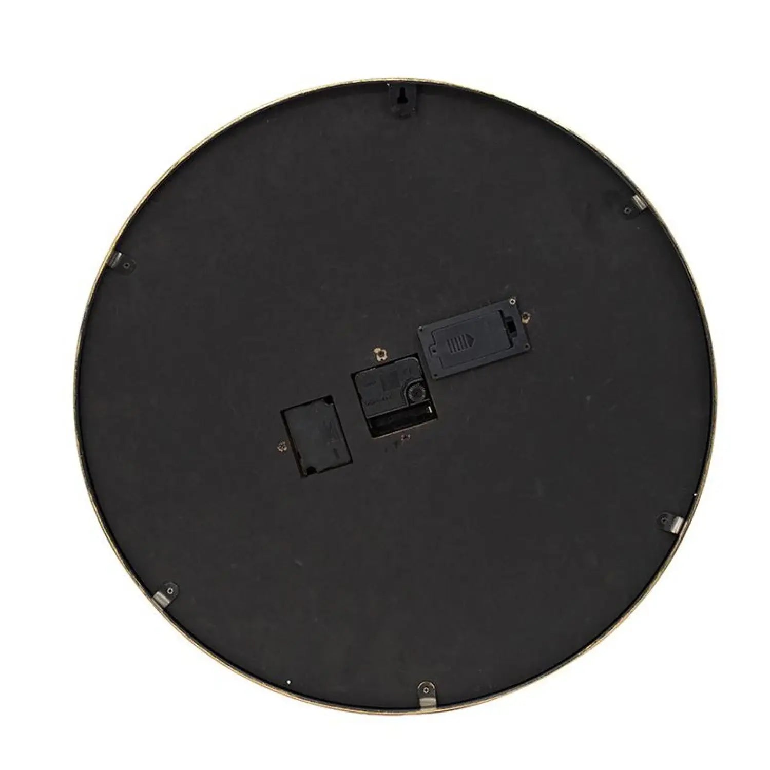 21" Circle Black and Gold Wood and Glass Analog Exposed Gear Wall Clock - Homeroots - Flyclothing LLC
