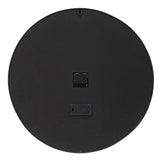 23" Circle Black and Silver Wood and Glass Analog Wall Clock - Homeroots - Flyclothing LLC