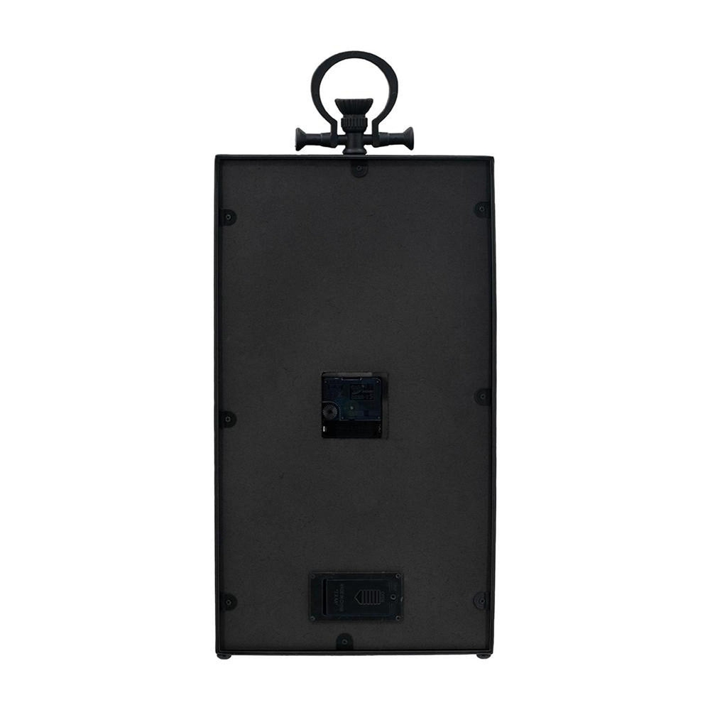 10" Black and Gold Metal and Glass Analog Vintage Style Crackle Wall Clock - Homeroots - Flyclothing LLC