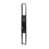 32" Circle Black and Gold Metal and Glass Analog Exposed Gear Wall Clock - Homeroots - Flyclothing LLC