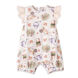 Petal Patch Baby Girl Romper – Bamboo One-Piece with Eyelet - Tesa Babe - Flyclothing LLC