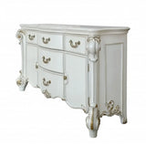 71" Pearl Solid and Manufactured Wood Five Drawer Triple Dresser - Homeroots - Flyclothing LLC