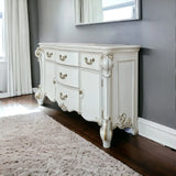 71" Pearl Solid and Manufactured Wood Five Drawer Triple Dresser - Homeroots - Flyclothing LLC