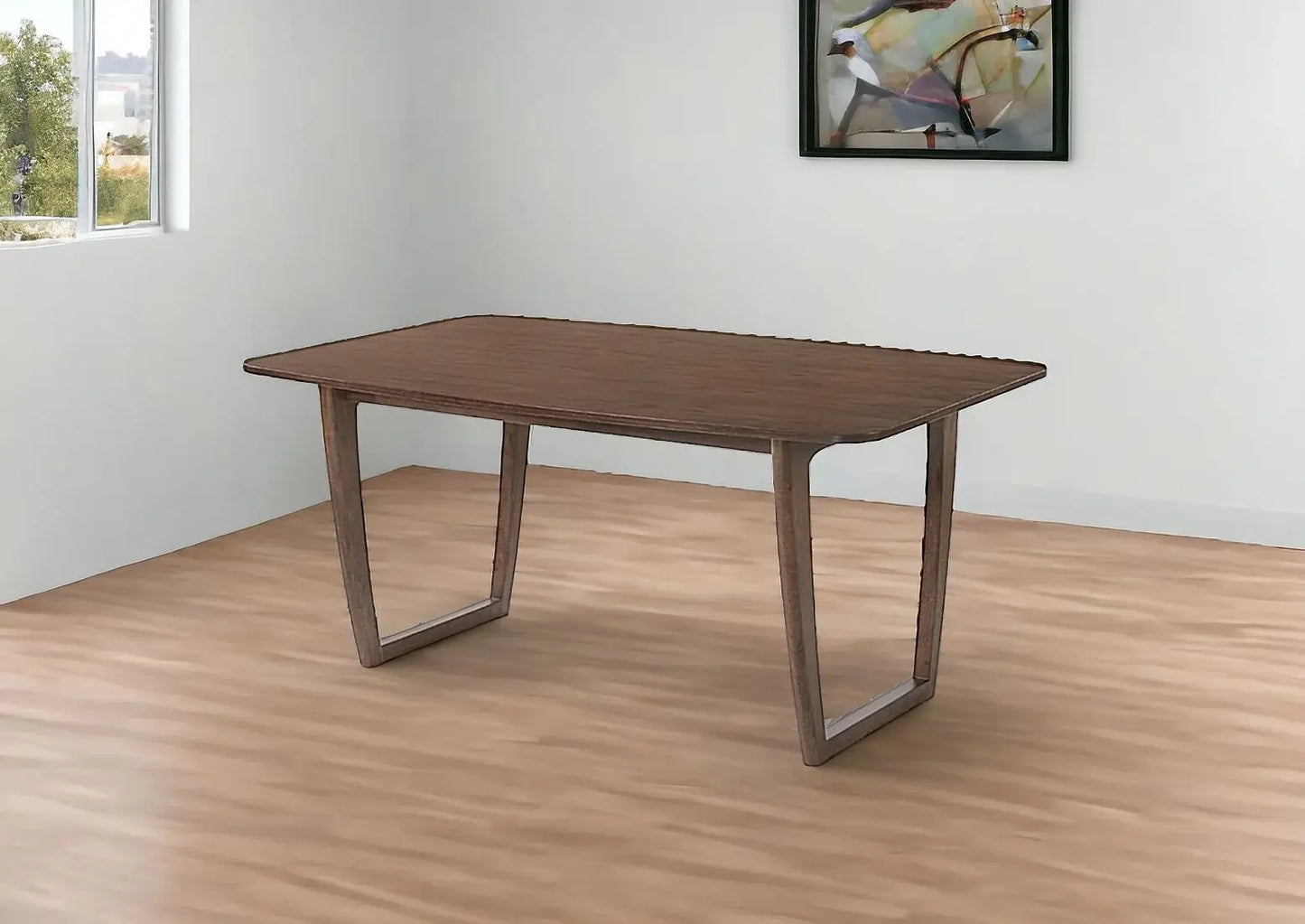 63" Walnut Rectangular Dining Table - Homeroots - Flyclothing LLC
