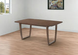 63" Walnut Rectangular Dining Table - Homeroots - Flyclothing LLC