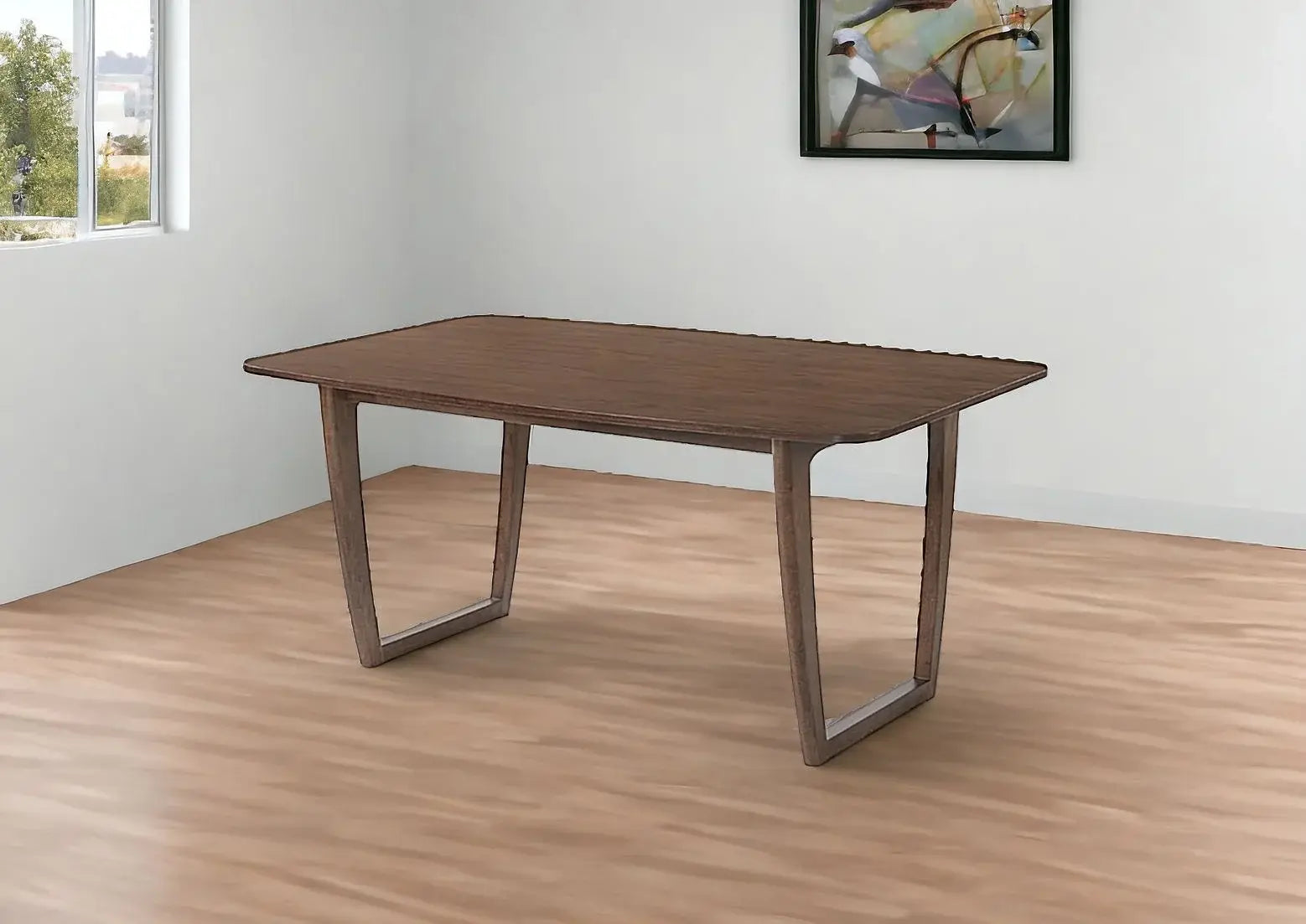 63" Walnut Rectangular Dining Table - Homeroots - Flyclothing LLC