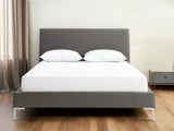 Queen Size Dark Grey Upholstered Faux Leather Bed Frame - Homeroots - Flyclothing LLC
