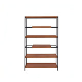 70" Brown and Black Metal Six Tier Etagere Bookcase - Homeroots - Flyclothing LLC