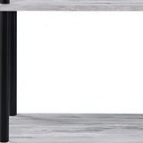 44" Antiqued White Metal Four Tier Etagere Bookcase - Homeroots - Flyclothing LLC