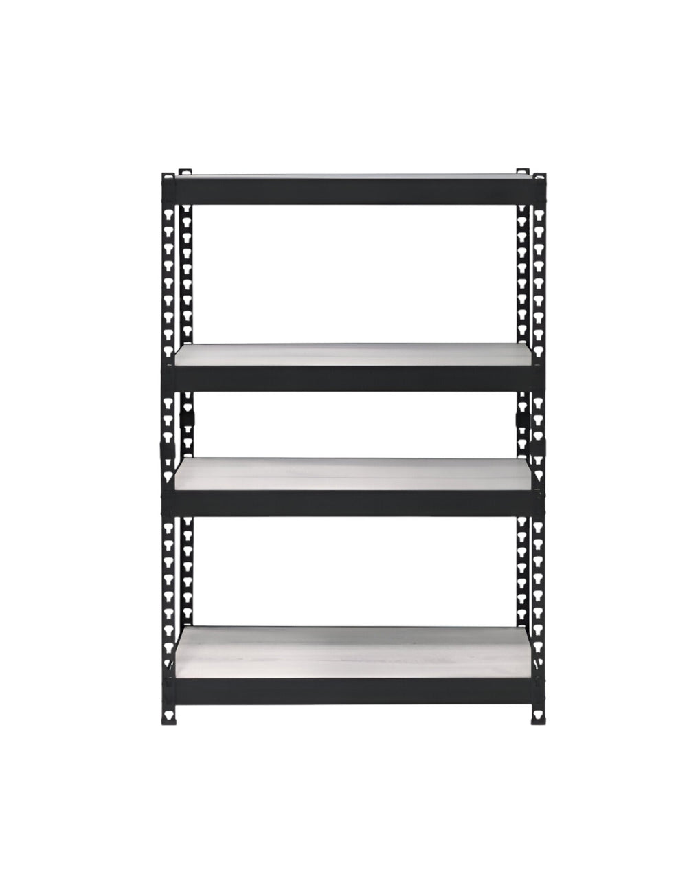 48" Brown and Black Metal Adjustable Four Tier Bookcase - Homeroots - Flyclothing LLC