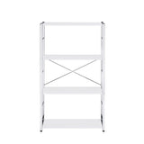 42" White Metal Four Tier Etagere Bookcase - Homeroots - Flyclothing LLC