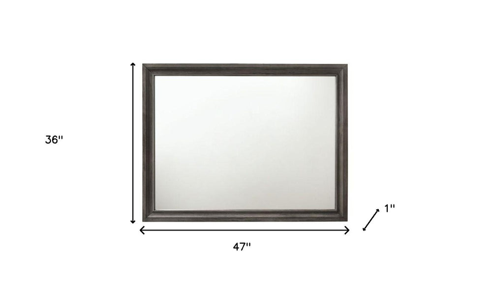 36" Gray Dresser Mirror - Homeroots - Flyclothing LLC