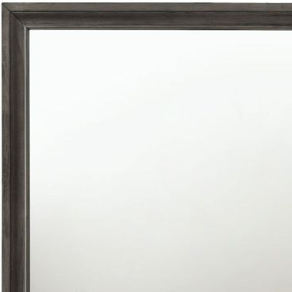 36" Gray Dresser Mirror - Homeroots - Flyclothing LLC