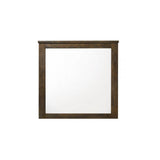 40" Oak Rectangle Dresser Mirror Mounts To Dresser With Frame - Homeroots - Flyclothing LLC