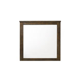 40" Oak Rectangle Dresser Mirror Mounts To Dresser With Frame - Homeroots
