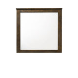 40" Oak Rectangle Dresser Mirror Mounts To Dresser With Frame - Homeroots