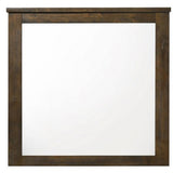 40" Oak Rectangle Dresser Mirror Mounts To Dresser With Frame - Homeroots - Flyclothing LLC