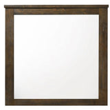 40" Oak Rectangle Dresser Mirror Mounts To Dresser With Frame - Homeroots - Flyclothing LLC