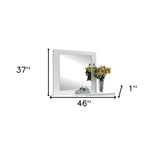 37" White & Chrome Leg Dresser Mirror - Homeroots - Flyclothing LLC