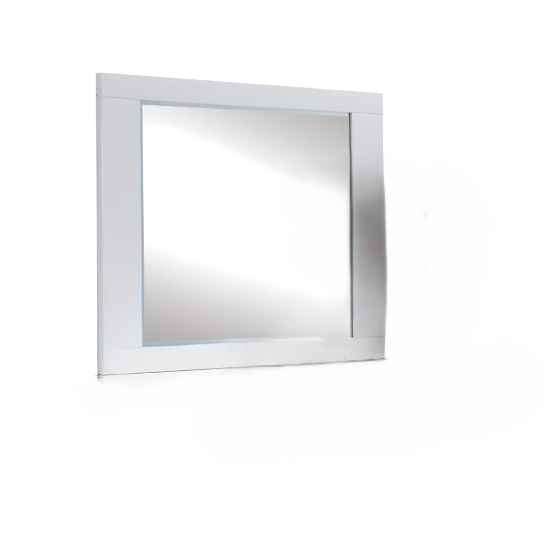 37" White & Chrome Leg Dresser Mirror - Homeroots - Flyclothing LLC