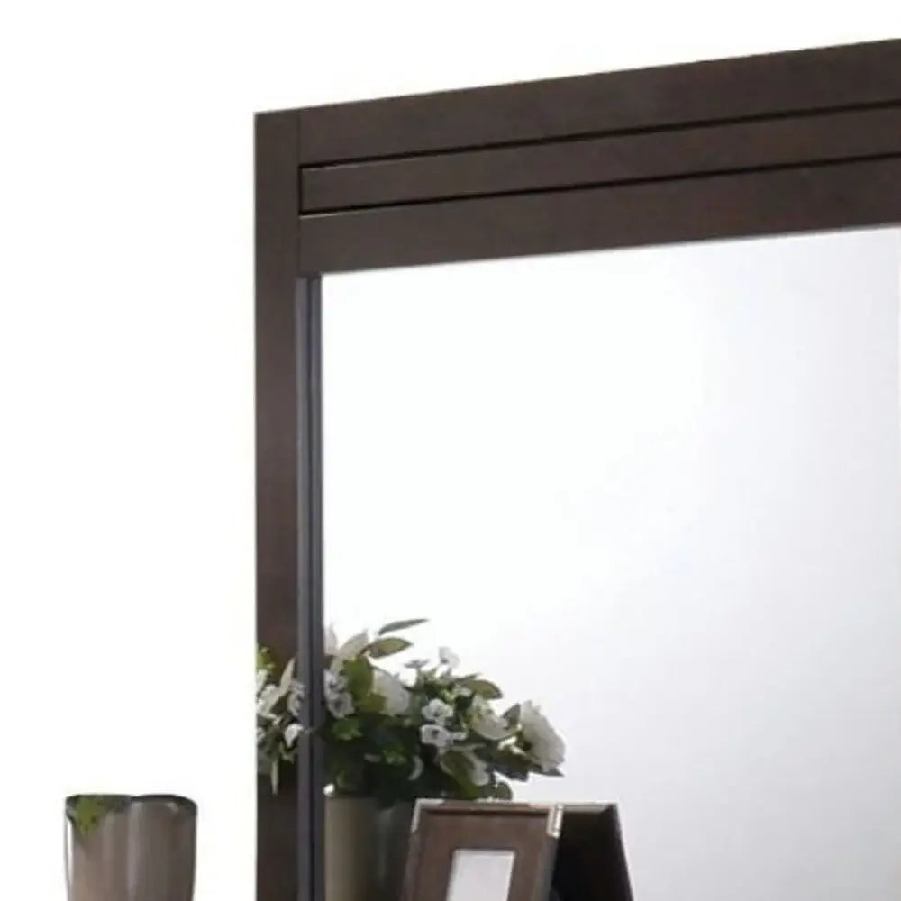 Mahogany Rectangle Dresser Mirror - Homeroots - Flyclothing LLC