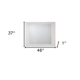 37" White High Gloss Square Dresser Mirror - Homeroots - Flyclothing LLC