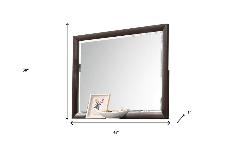 36" Dark Merlot Dresser Mirror - Homeroots - Flyclothing LLC
