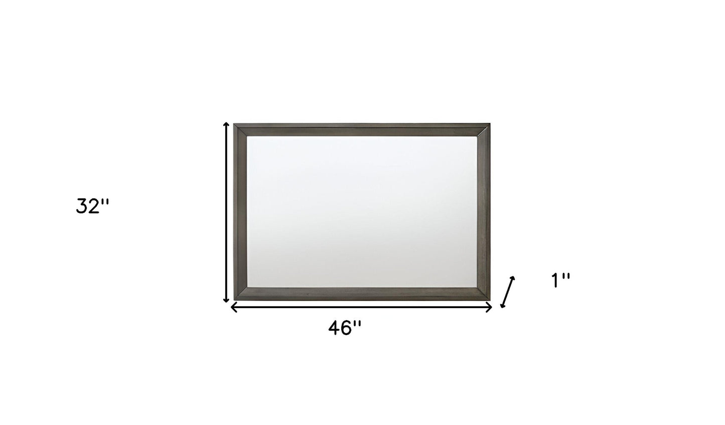 32" Gray Oak Dresser Mirror - Homeroots - Flyclothing LLC