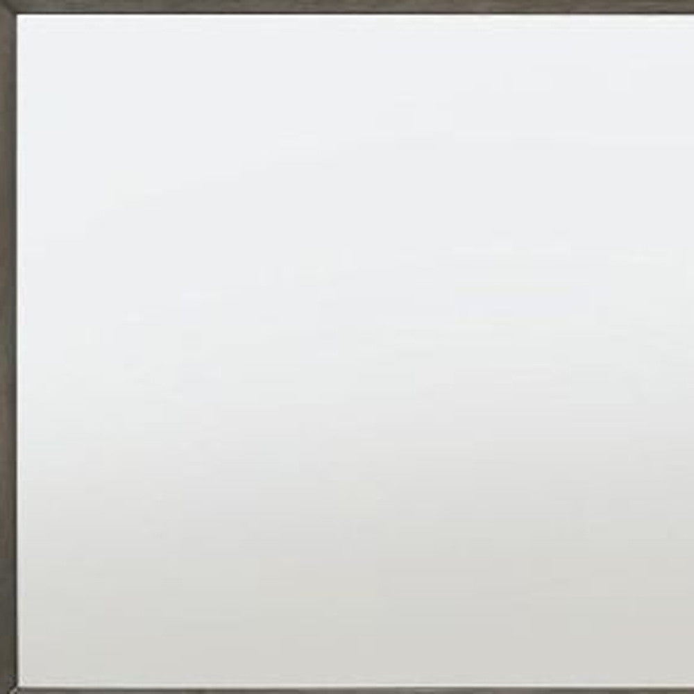 32" Gray Oak Dresser Mirror - Homeroots - Flyclothing LLC