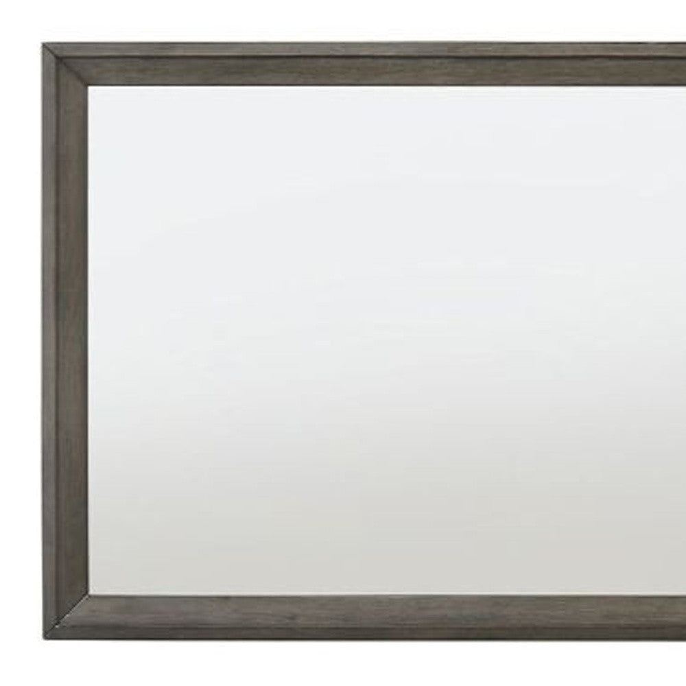 32" Gray Oak Dresser Mirror - Homeroots - Flyclothing LLC