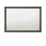 32" Gray Oak Dresser Mirror - Homeroots