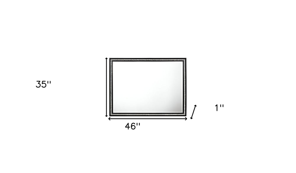 35" Weathered Black Dresser Mirror - Homeroots - Flyclothing LLC