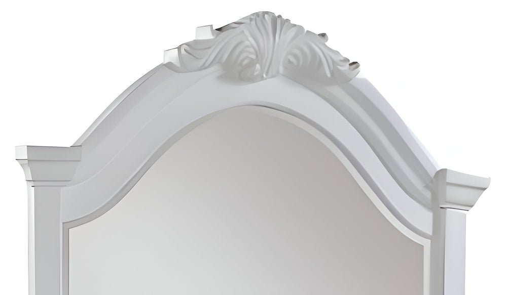 43" White Finish Arch Dresser Mirror - Homeroots - Flyclothing LLC