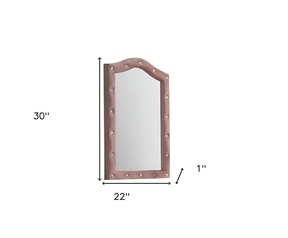 30" Pink Fabric Dresser Mirror - Homeroots - Flyclothing LLC