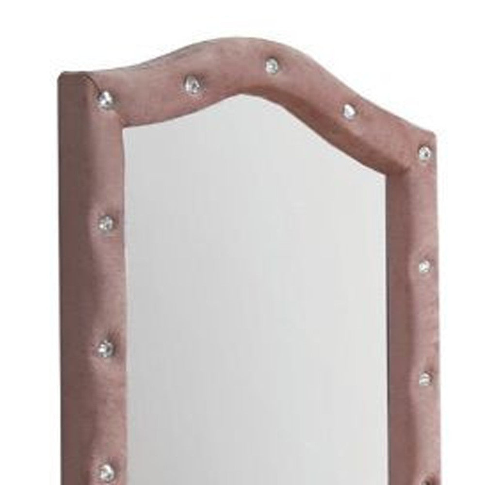 30" Pink Fabric Dresser Mirror - Homeroots - Flyclothing LLC