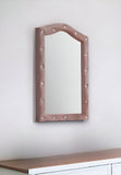 30" Pink Fabric Dresser Mirror - Homeroots