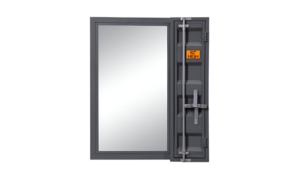 32" Gunmetal Rectangle Mounts To Dresser Dresser Mirror - Homeroots - Flyclothing LLC