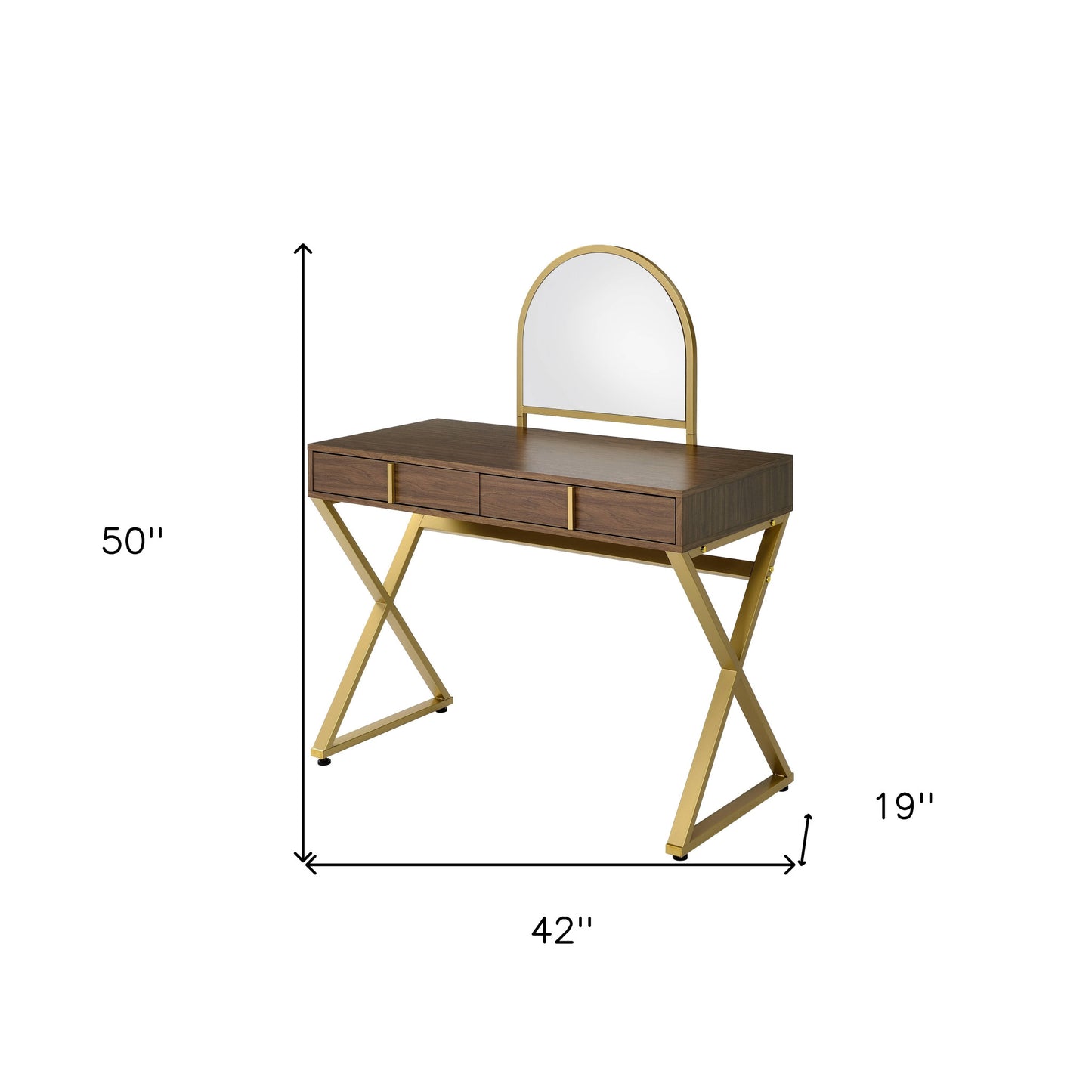 42" Vanity Table with Mirror - Homeroots - Flyclothing LLC