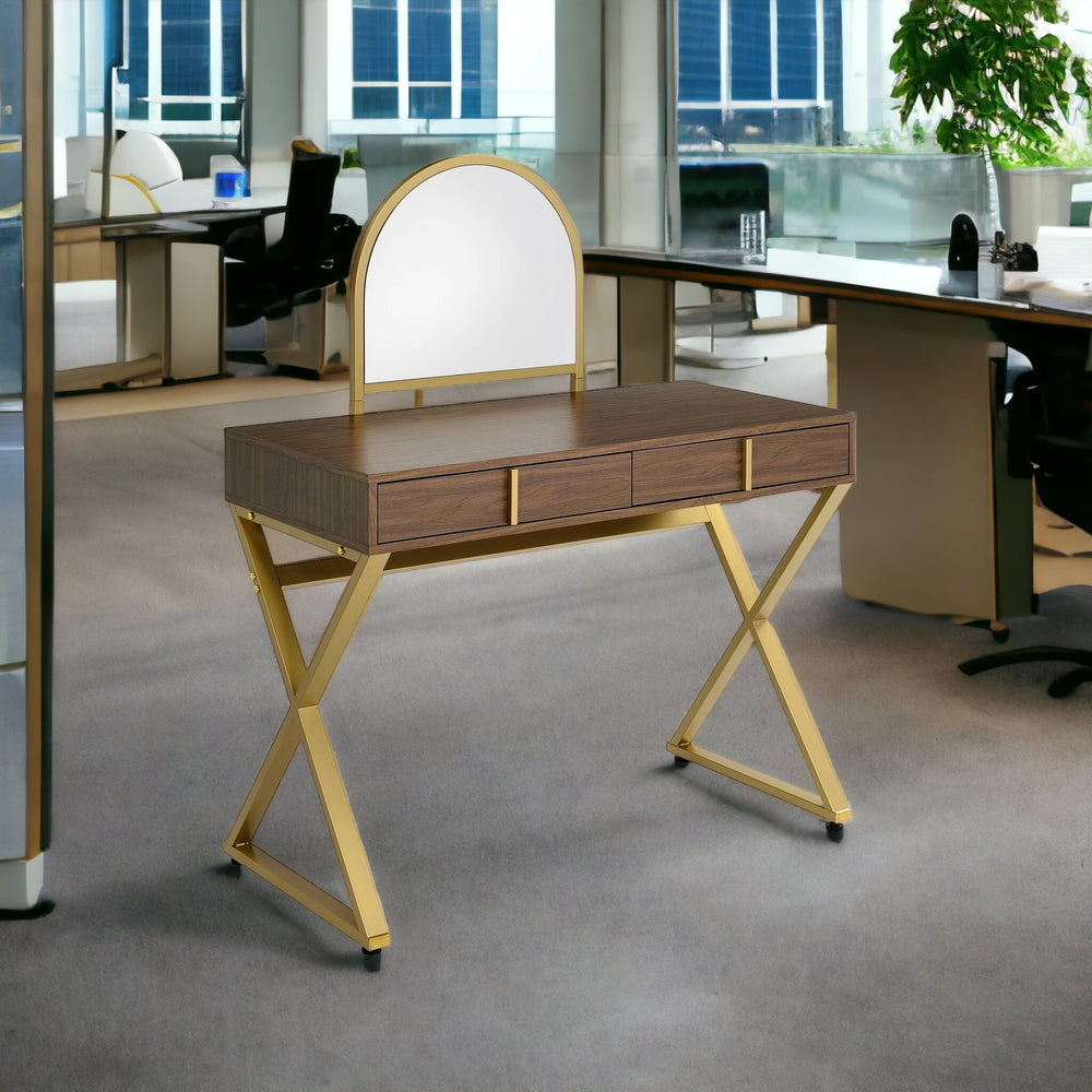 42" Vanity Table with Mirror - Homeroots