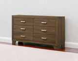 59" Brown Solid and Manufactured Wood Six Drawer Double Dresser - Homeroots