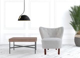 31" White Sherpa And Brown Polka Dots Wingback Chair - Homeroots - Flyclothing LLC