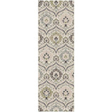 10' Beige Ivory And Brown Floral Stain Resistant Runner Rug - Homeroots - Flyclothing LLC