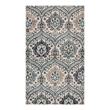 5' X 8' Ivory Blue And Gray Floral Stain Resistant Area Rug - Homeroots - Flyclothing LLC