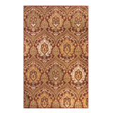 5' X 8' Red Olive And Gold Floral Stain Resistant Area Rug - Homeroots - Flyclothing LLC