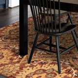 8' X 10' Red Olive And Gold Floral Stain Resistant Area Rug - Homeroots - Flyclothing LLC